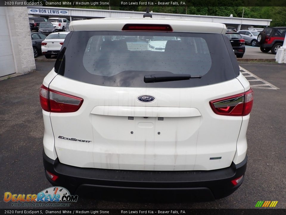 2020 Ford EcoSport S Diamond White / Medium Light Stone Photo #4