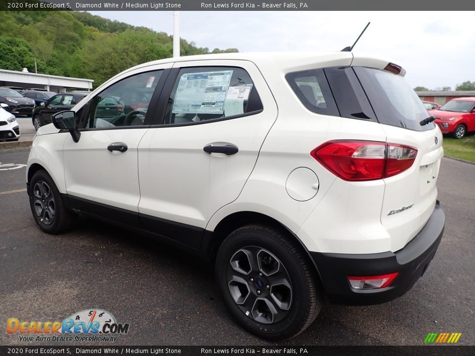 2020 Ford EcoSport S Diamond White / Medium Light Stone Photo #5