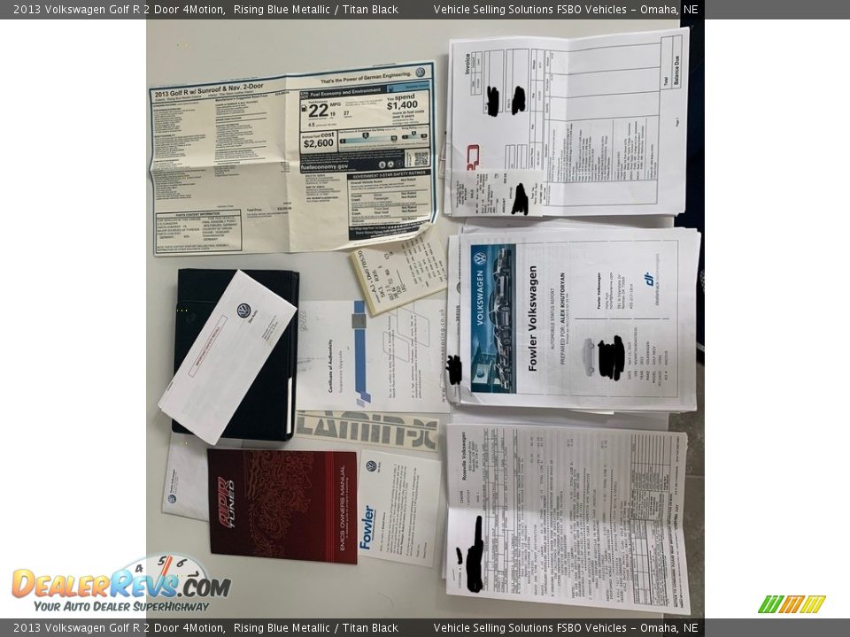 2013 Volkswagen Golf R 2 Door 4Motion Rising Blue Metallic / Titan Black Photo #31