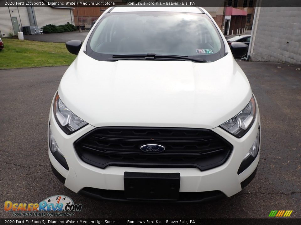 2020 Ford EcoSport S Diamond White / Medium Light Stone Photo #8