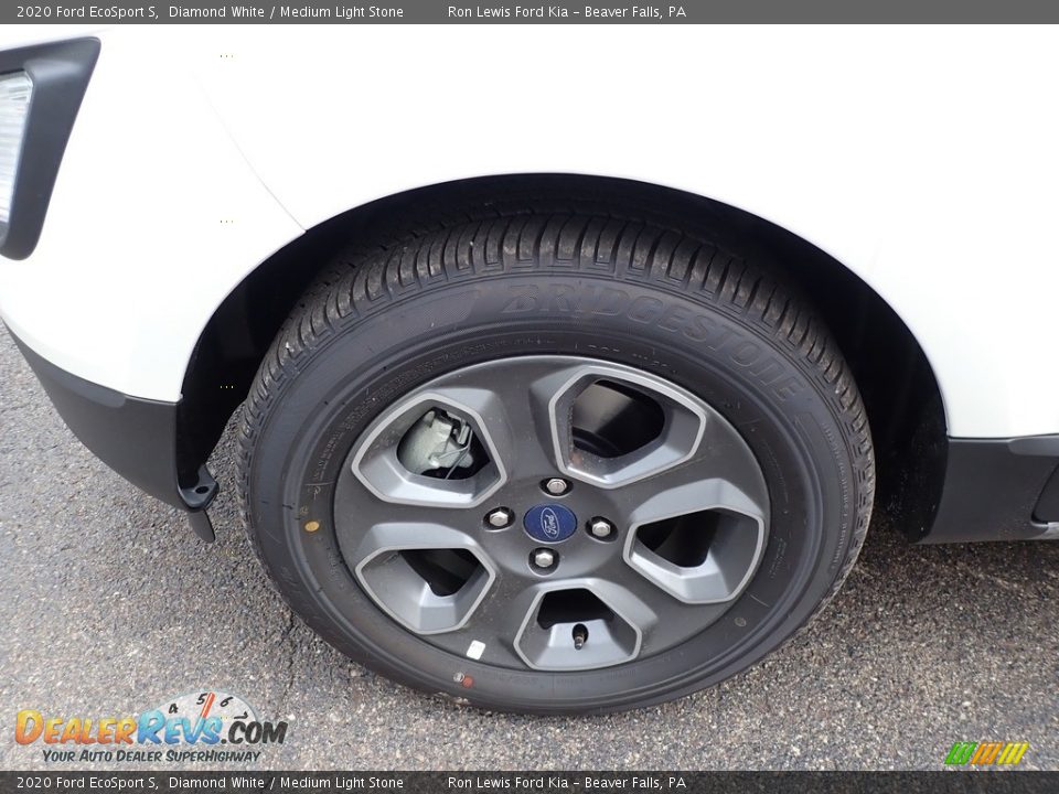 2020 Ford EcoSport S Diamond White / Medium Light Stone Photo #10