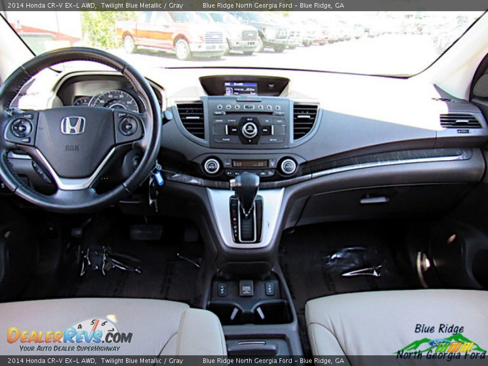 2014 Honda CR-V EX-L AWD Twilight Blue Metallic / Gray Photo #15