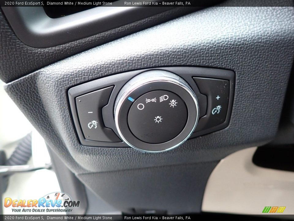 2020 Ford EcoSport S Diamond White / Medium Light Stone Photo #13