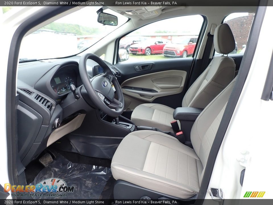 2020 Ford EcoSport S Diamond White / Medium Light Stone Photo #14