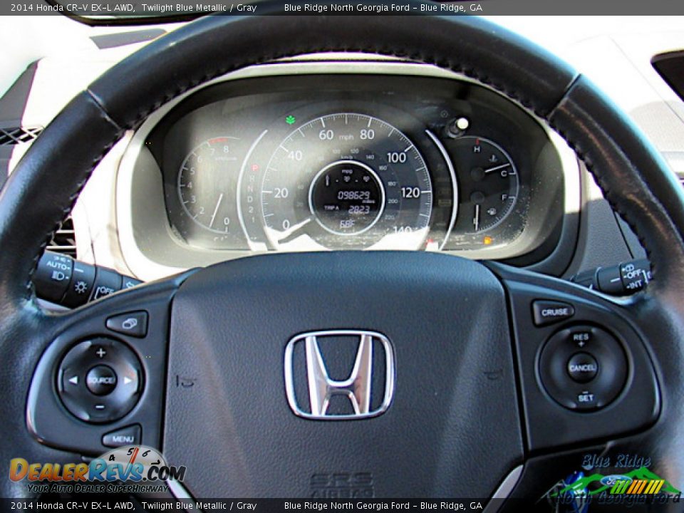 2014 Honda CR-V EX-L AWD Twilight Blue Metallic / Gray Photo #17