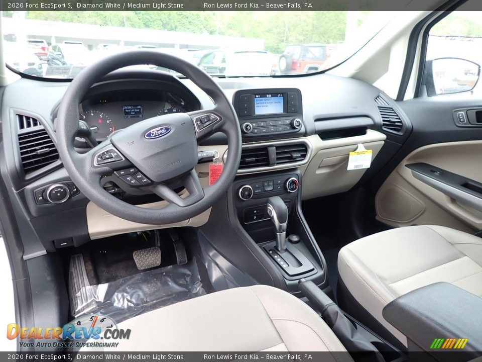 2020 Ford EcoSport S Diamond White / Medium Light Stone Photo #16
