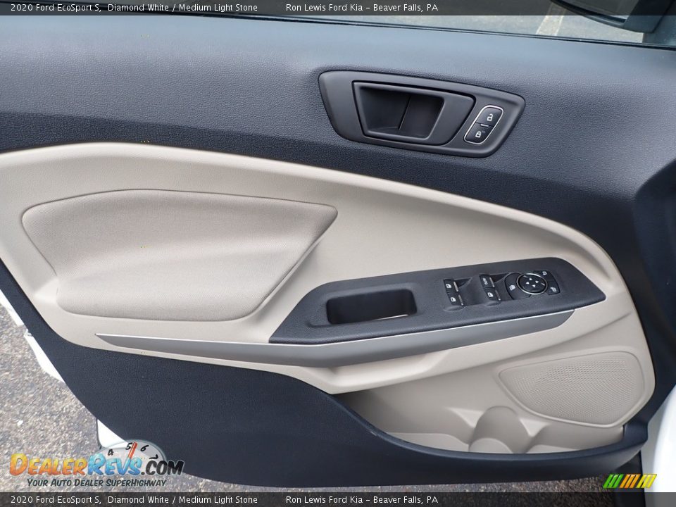 2020 Ford EcoSport S Diamond White / Medium Light Stone Photo #17
