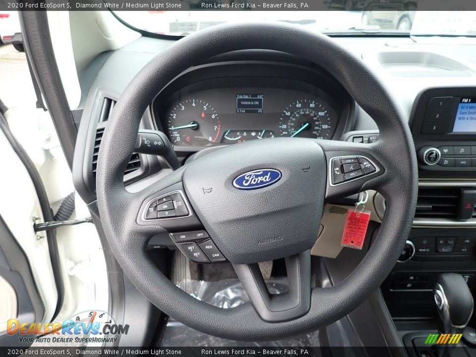 2020 Ford EcoSport S Diamond White / Medium Light Stone Photo #18