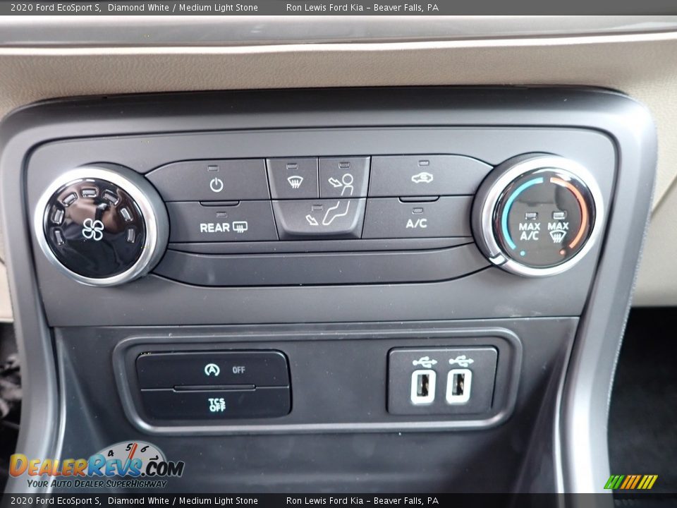 2020 Ford EcoSport S Diamond White / Medium Light Stone Photo #20