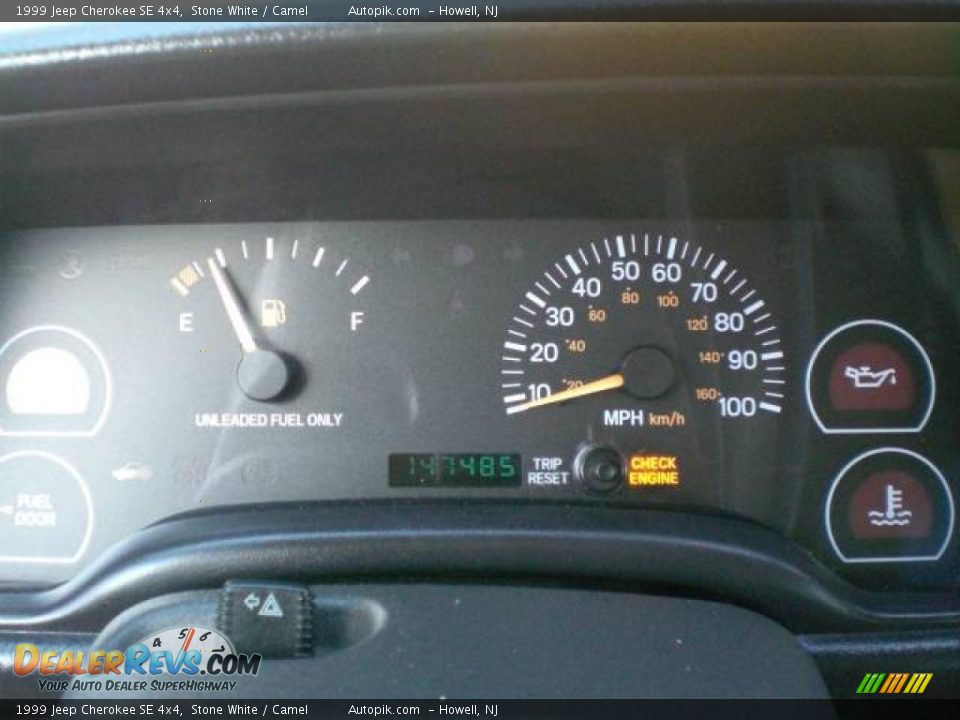 1999 Jeep Cherokee SE 4x4 Stone White / Camel Photo #15