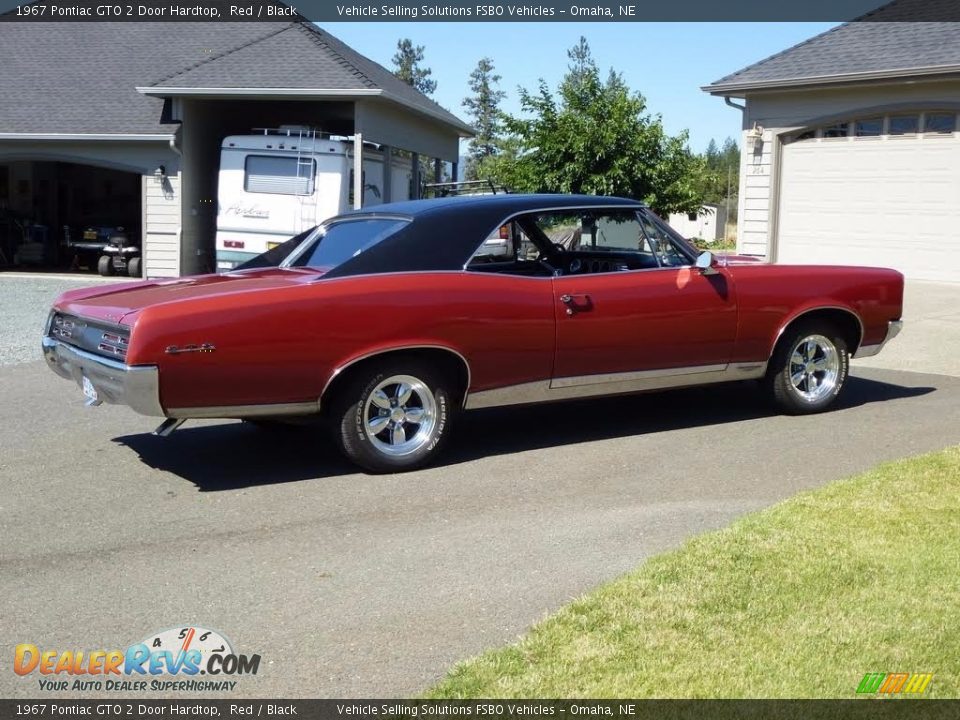 1967 Pontiac GTO 2 Door Hardtop Red / Black Photo #12