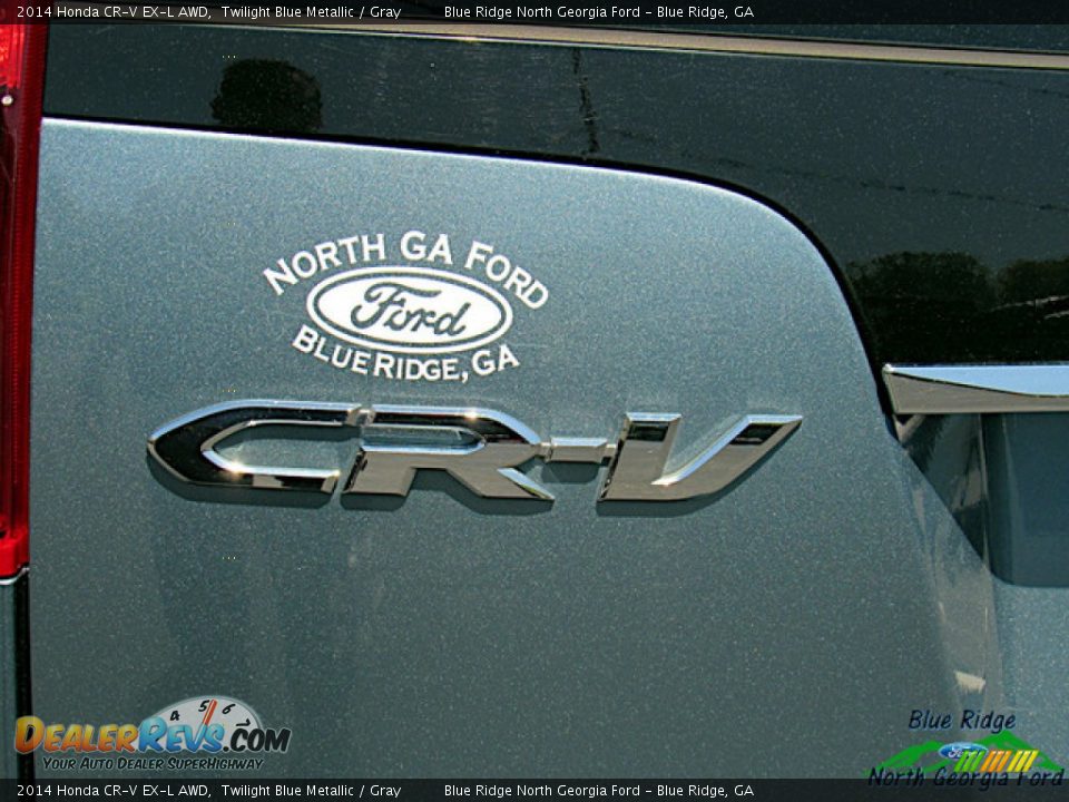 2014 Honda CR-V EX-L AWD Twilight Blue Metallic / Gray Photo #34