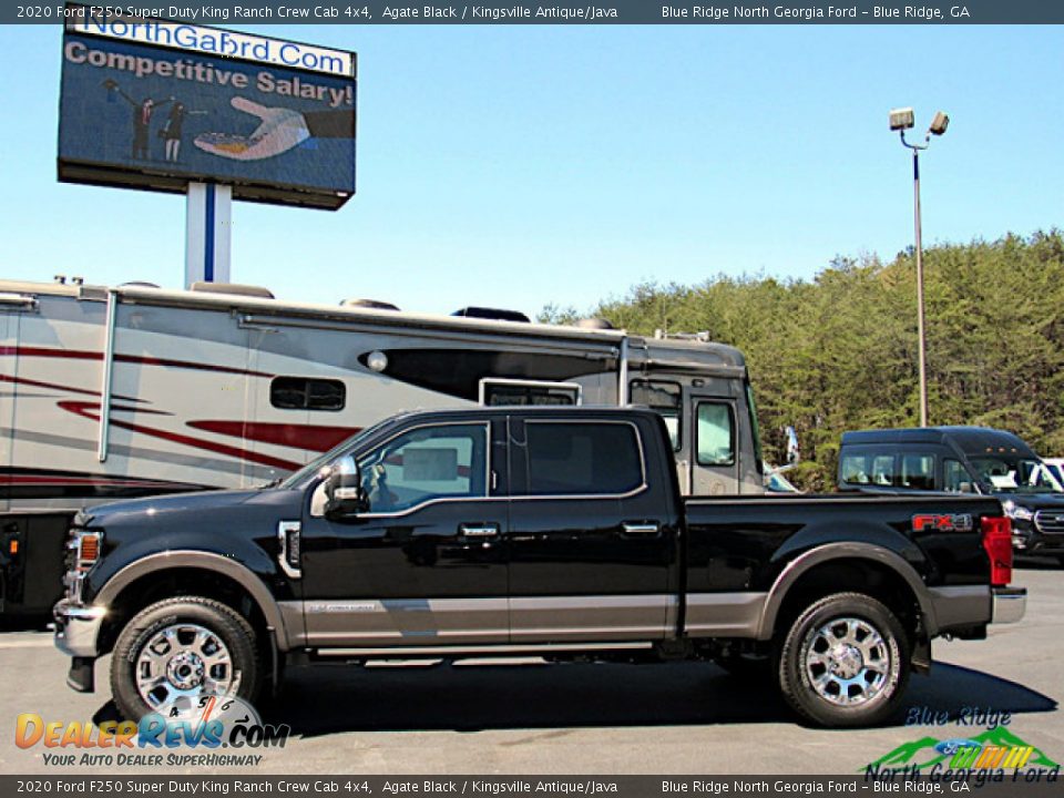 2020 Ford F250 Super Duty King Ranch Crew Cab 4x4 Agate Black / Kingsville Antique/Java Photo #3