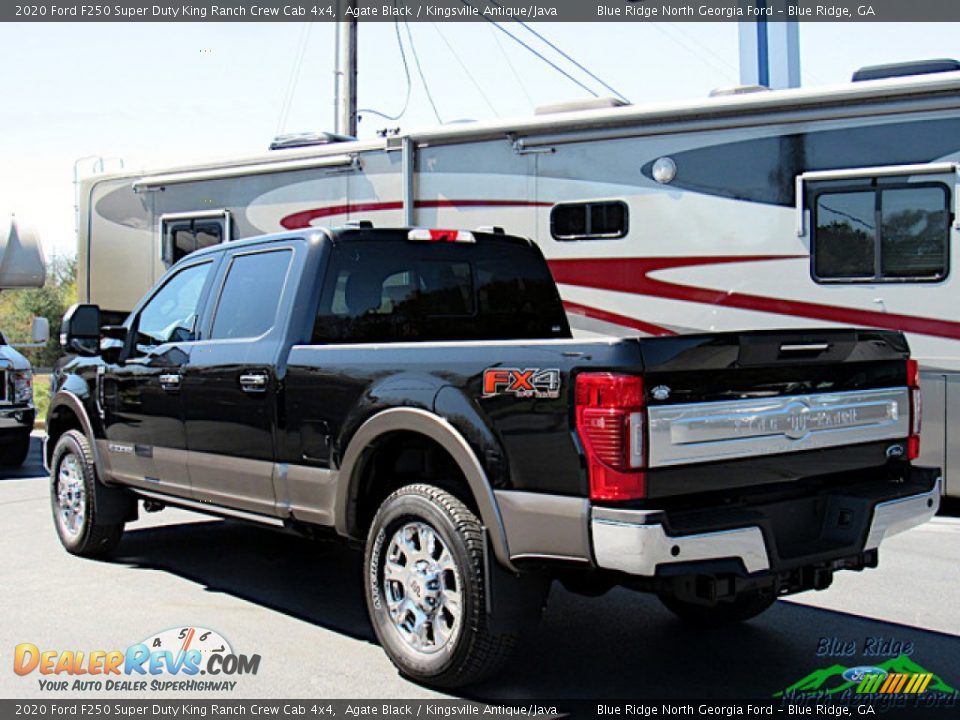 2020 Ford F250 Super Duty King Ranch Crew Cab 4x4 Agate Black / Kingsville Antique/Java Photo #4