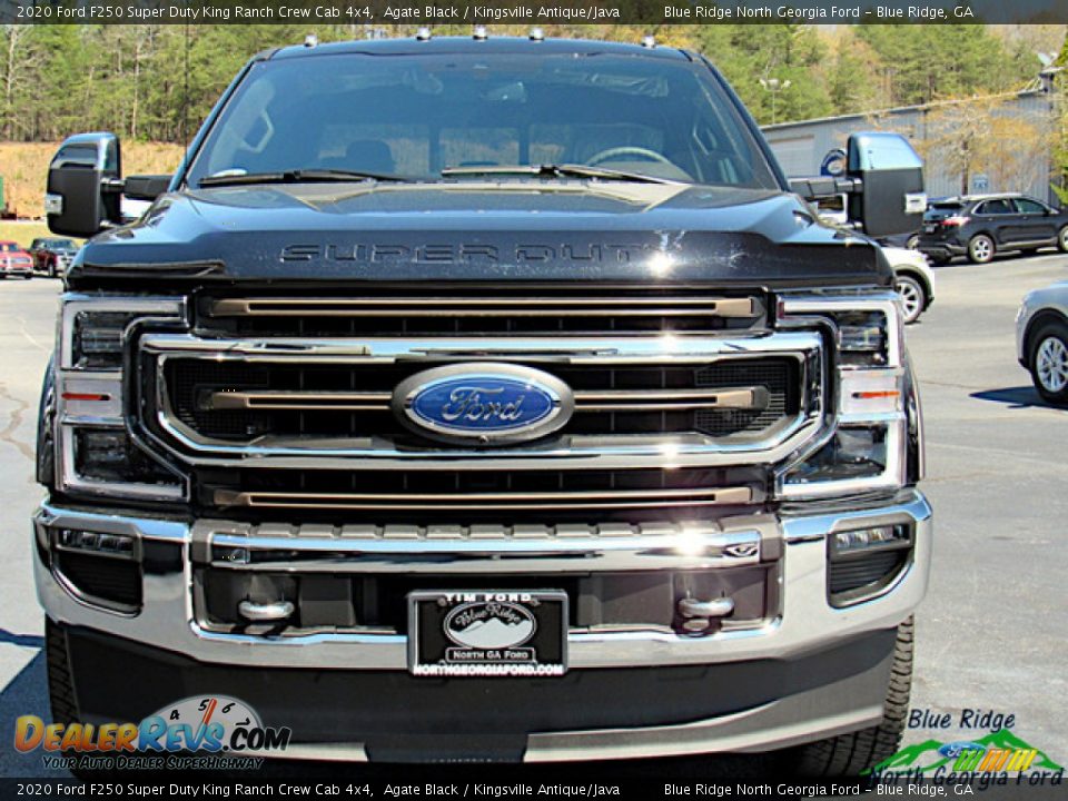 2020 Ford F250 Super Duty King Ranch Crew Cab 4x4 Agate Black / Kingsville Antique/Java Photo #5
