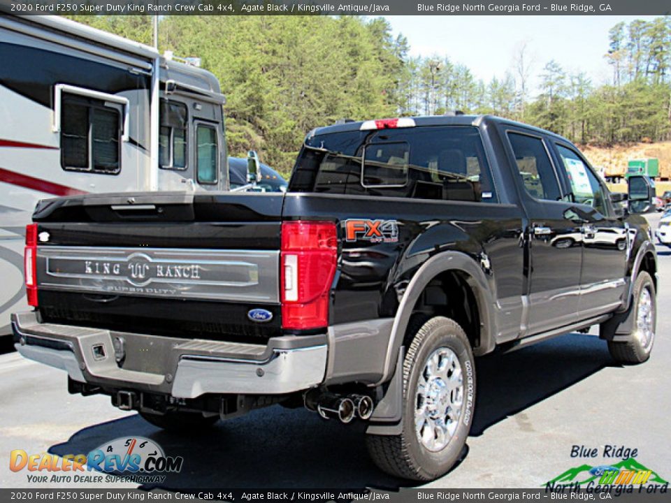 2020 Ford F250 Super Duty King Ranch Crew Cab 4x4 Agate Black / Kingsville Antique/Java Photo #7