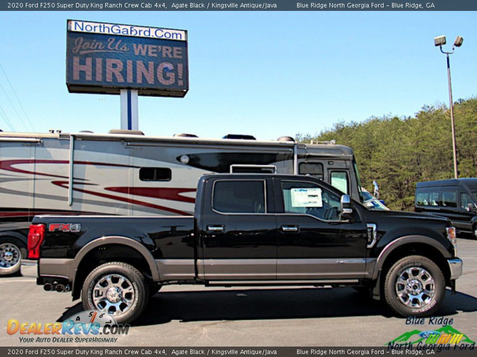 2020 Ford F250 Super Duty King Ranch Crew Cab 4x4 Agate Black / Kingsville Antique/Java Photo #8