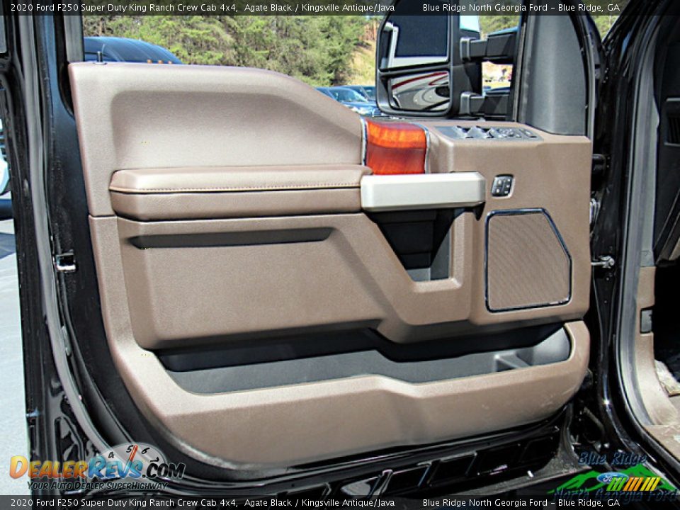 2020 Ford F250 Super Duty King Ranch Crew Cab 4x4 Agate Black / Kingsville Antique/Java Photo #11