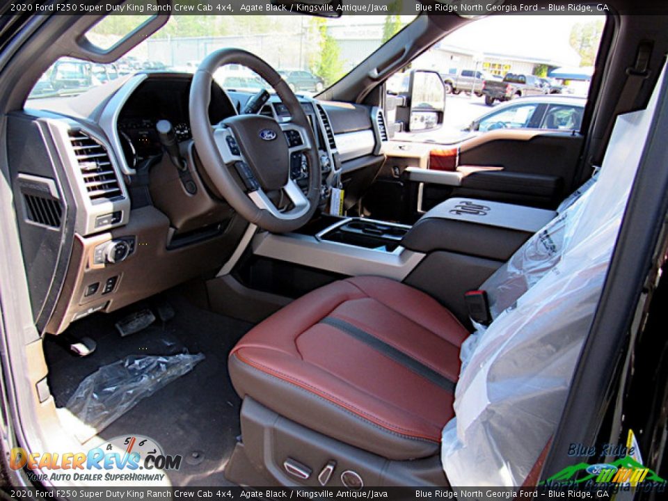 2020 Ford F250 Super Duty King Ranch Crew Cab 4x4 Agate Black / Kingsville Antique/Java Photo #12