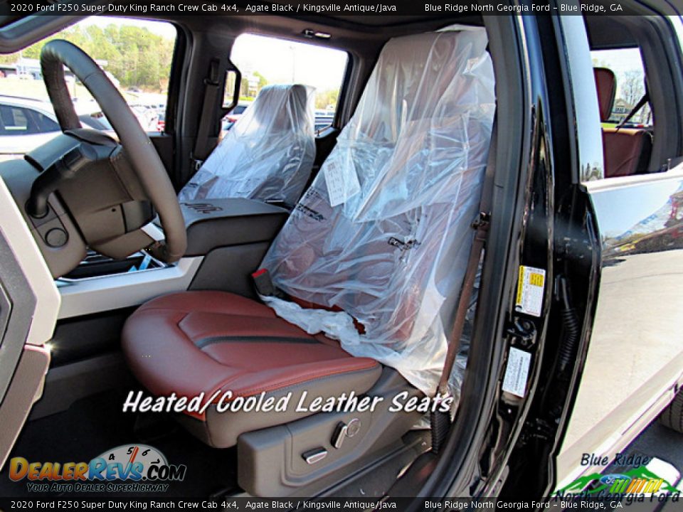 2020 Ford F250 Super Duty King Ranch Crew Cab 4x4 Agate Black / Kingsville Antique/Java Photo #13