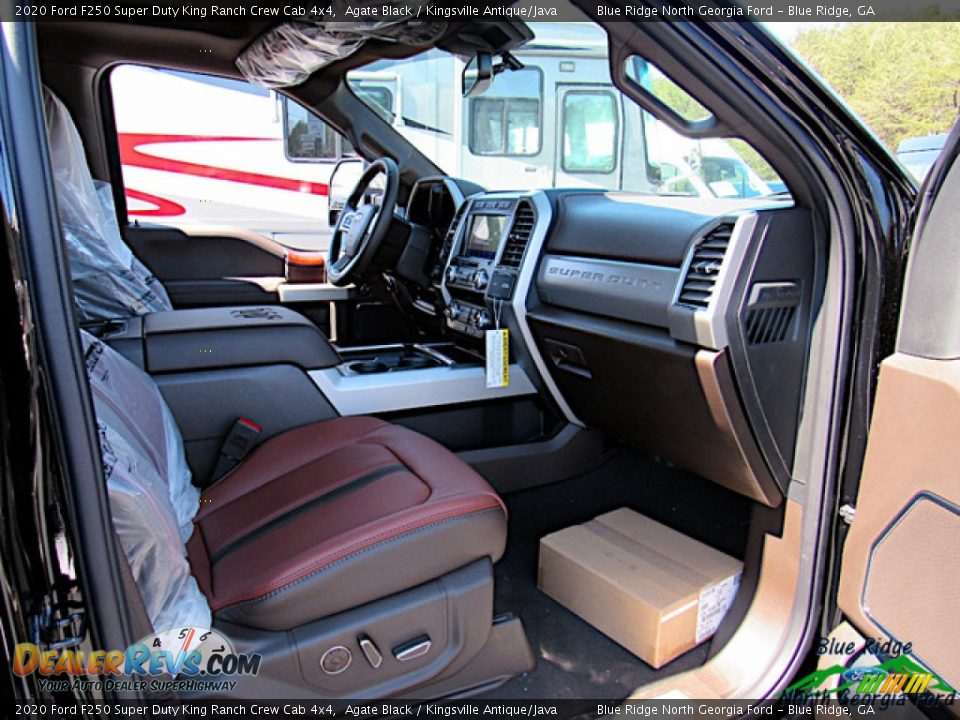 2020 Ford F250 Super Duty King Ranch Crew Cab 4x4 Agate Black / Kingsville Antique/Java Photo #14