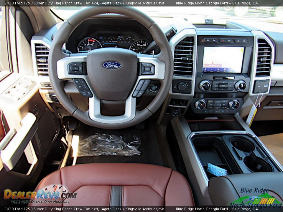 2020 Ford F250 Super Duty King Ranch Crew Cab 4x4 Agate Black / Kingsville Antique/Java Photo #19