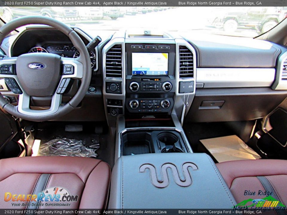 2020 Ford F250 Super Duty King Ranch Crew Cab 4x4 Agate Black / Kingsville Antique/Java Photo #20