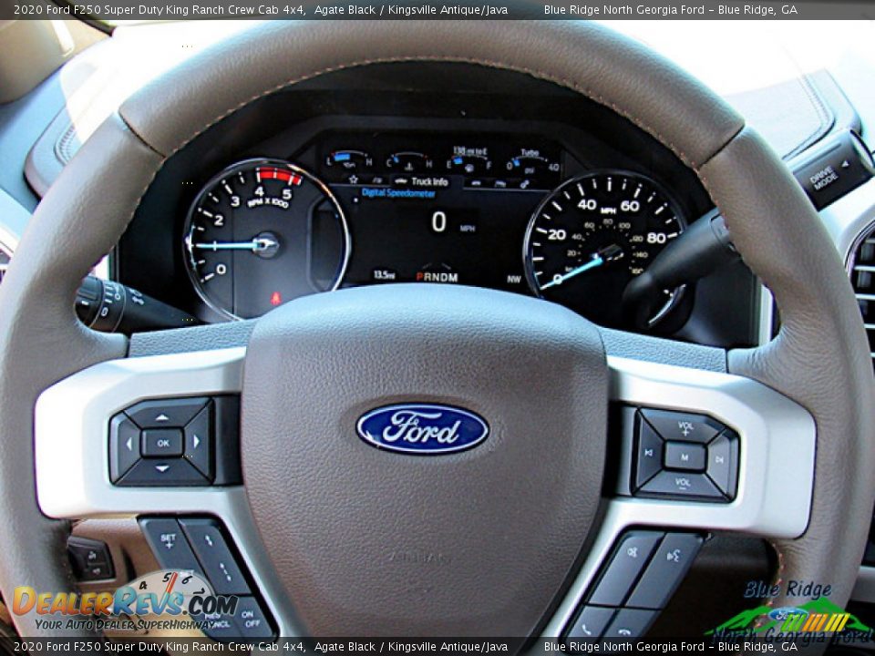 2020 Ford F250 Super Duty King Ranch Crew Cab 4x4 Agate Black / Kingsville Antique/Java Photo #22
