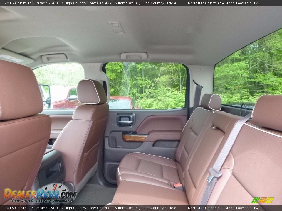 Rear Seat of 2016 Chevrolet Silverado 2500HD High Country Crew Cab 4x4 Photo #11