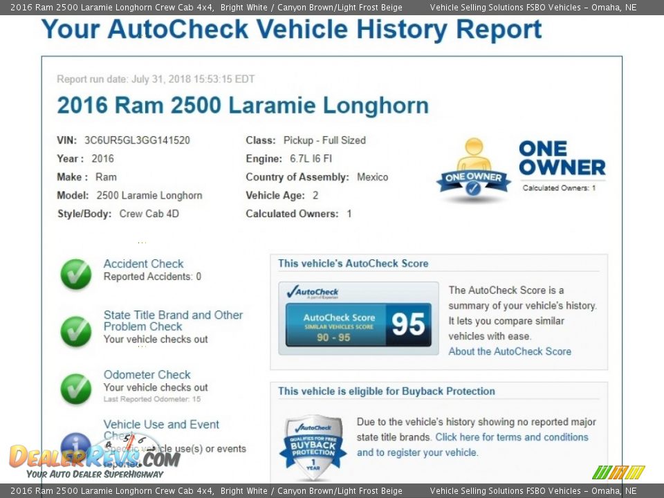 Dealer Info of 2016 Ram 2500 Laramie Longhorn Crew Cab 4x4 Photo #2