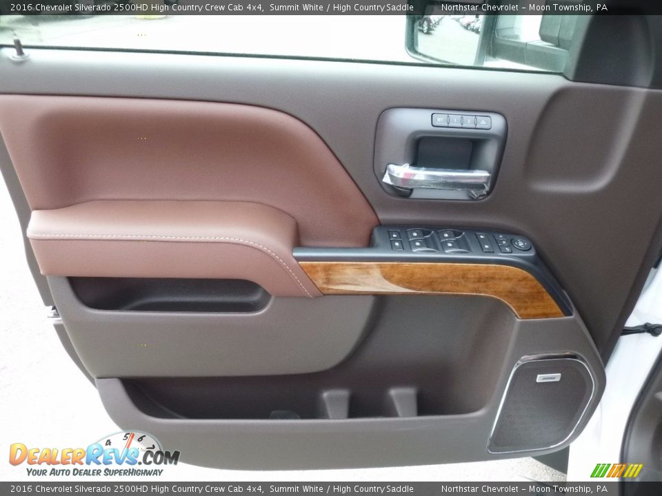 Door Panel of 2016 Chevrolet Silverado 2500HD High Country Crew Cab 4x4 Photo #13