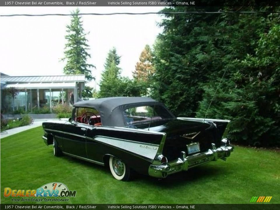 1957 Chevrolet Bel Air Convertible Black / Red/Silver Photo #3