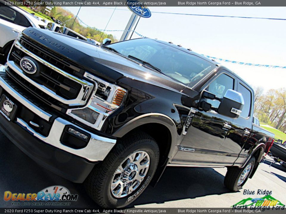 2020 Ford F250 Super Duty King Ranch Crew Cab 4x4 Agate Black / Kingsville Antique/Java Photo #35
