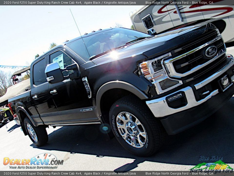 2020 Ford F250 Super Duty King Ranch Crew Cab 4x4 Agate Black / Kingsville Antique/Java Photo #36