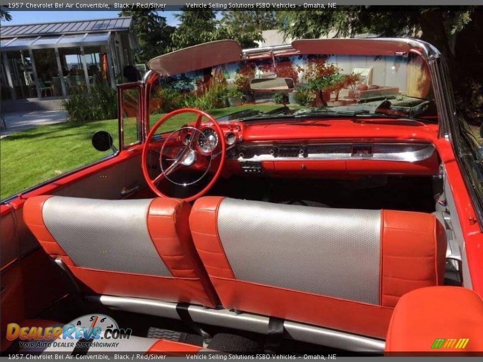 1957 Chevrolet Bel Air Convertible Black / Red/Silver Photo #12