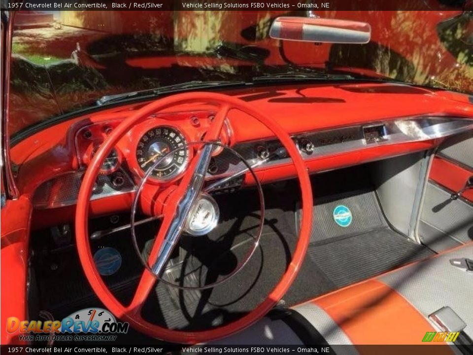 1957 Chevrolet Bel Air Convertible Black / Red/Silver Photo #13