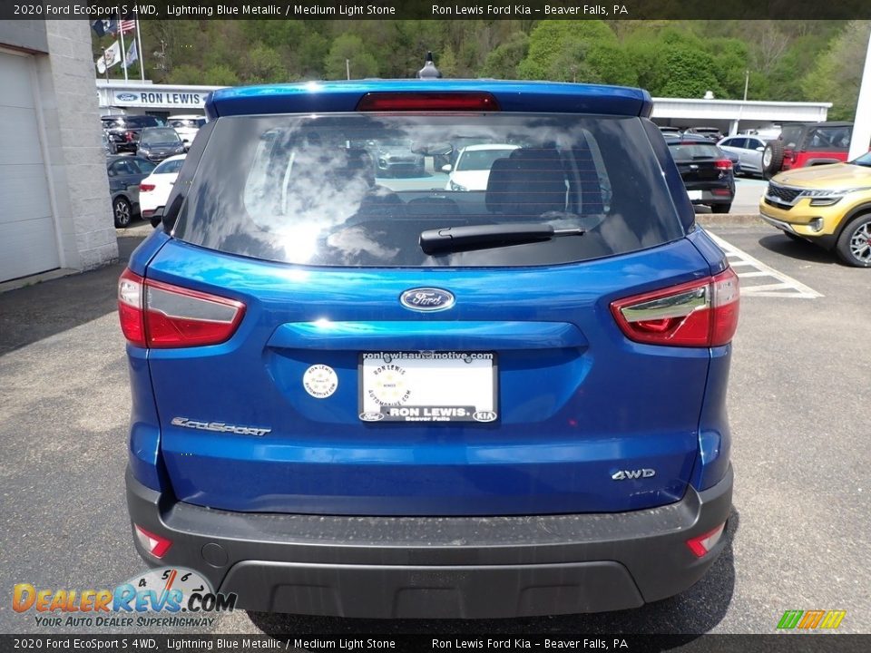 2020 Ford EcoSport S 4WD Lightning Blue Metallic / Medium Light Stone Photo #4