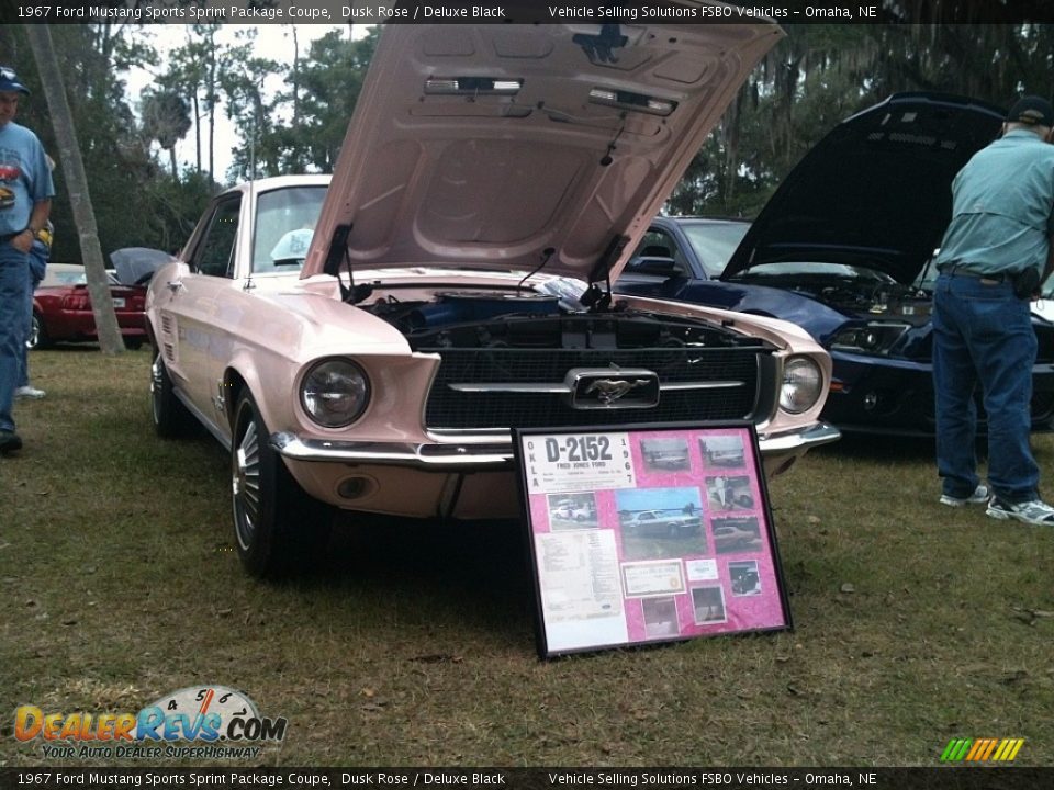 1967 Ford Mustang Sports Sprint Package Coupe Dusk Rose / Deluxe Black Photo #2