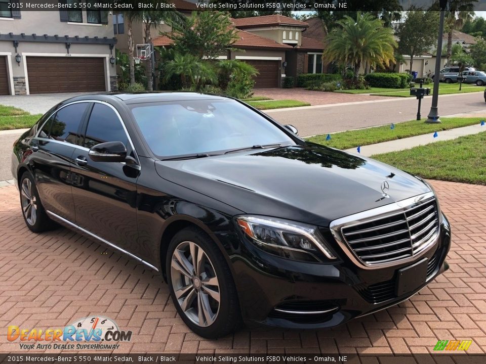 2015 Mercedes-Benz S 550 4Matic Sedan Black / Black Photo #1