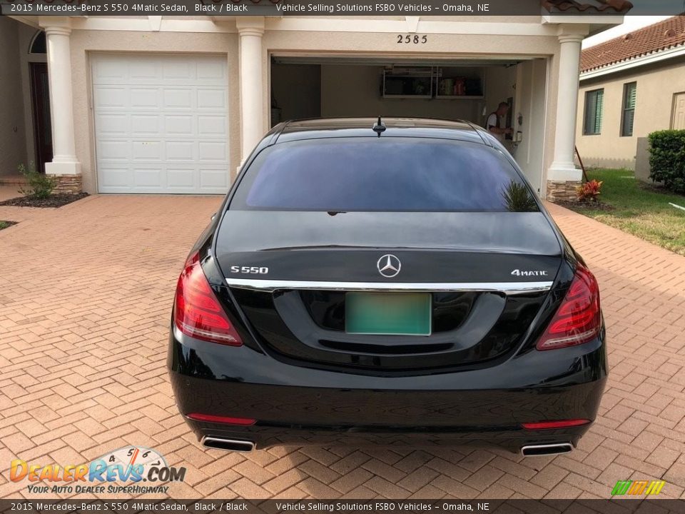 2015 Mercedes-Benz S 550 4Matic Sedan Black / Black Photo #14