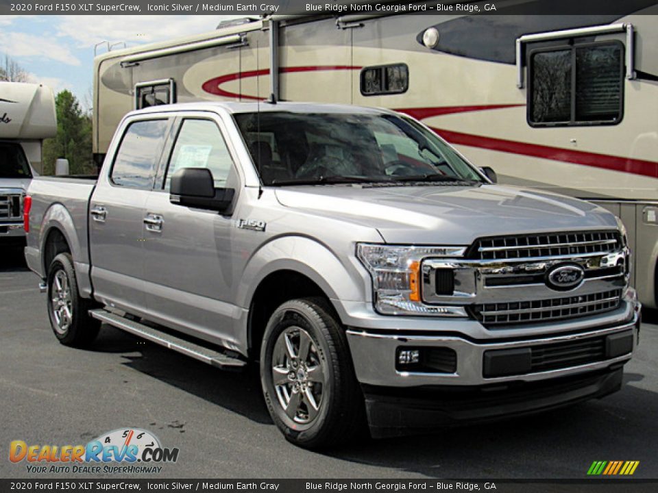 2020 Ford F150 XLT SuperCrew Iconic Silver / Medium Earth Gray Photo #7