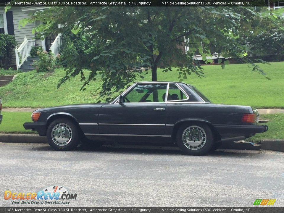 1985 Mercedes-Benz SL Class 380 SL Roadster Anthracite Grey Metallic / Burgundy Photo #1