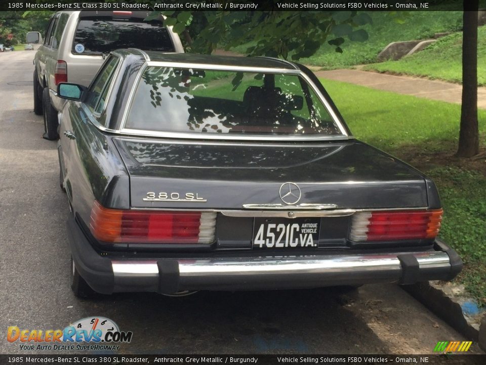 1985 Mercedes-Benz SL Class 380 SL Roadster Anthracite Grey Metallic / Burgundy Photo #3