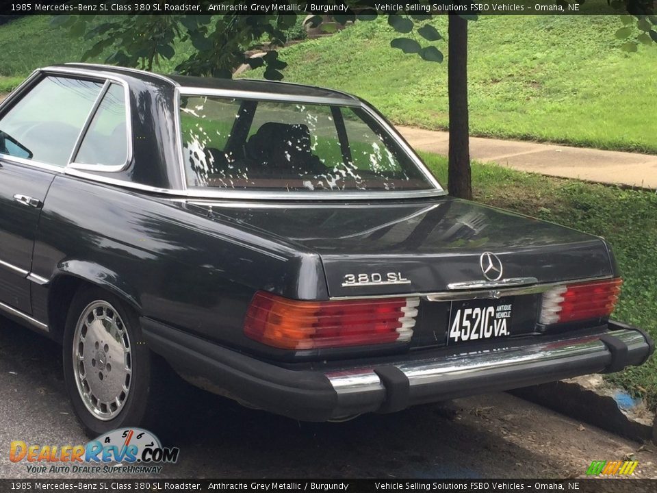 1985 Mercedes-Benz SL Class 380 SL Roadster Anthracite Grey Metallic / Burgundy Photo #4