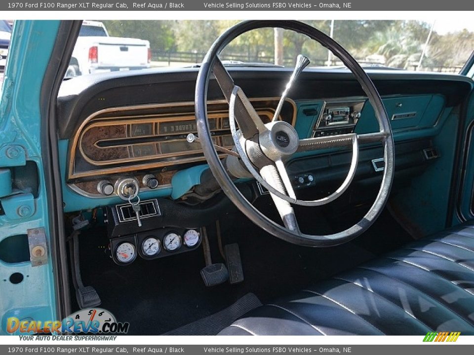 Black Interior - 1970 Ford F100 Ranger XLT Regular Cab Photo #5