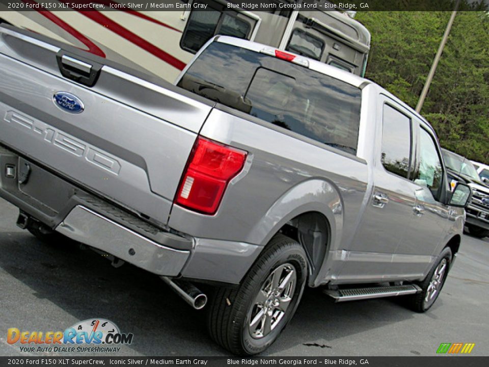 2020 Ford F150 XLT SuperCrew Iconic Silver / Medium Earth Gray Photo #36