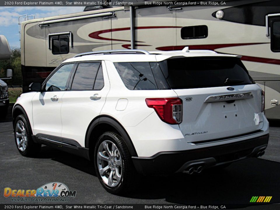 2020 Ford Explorer Platinum 4WD Star White Metallic Tri-Coat / Sandstone Photo #3