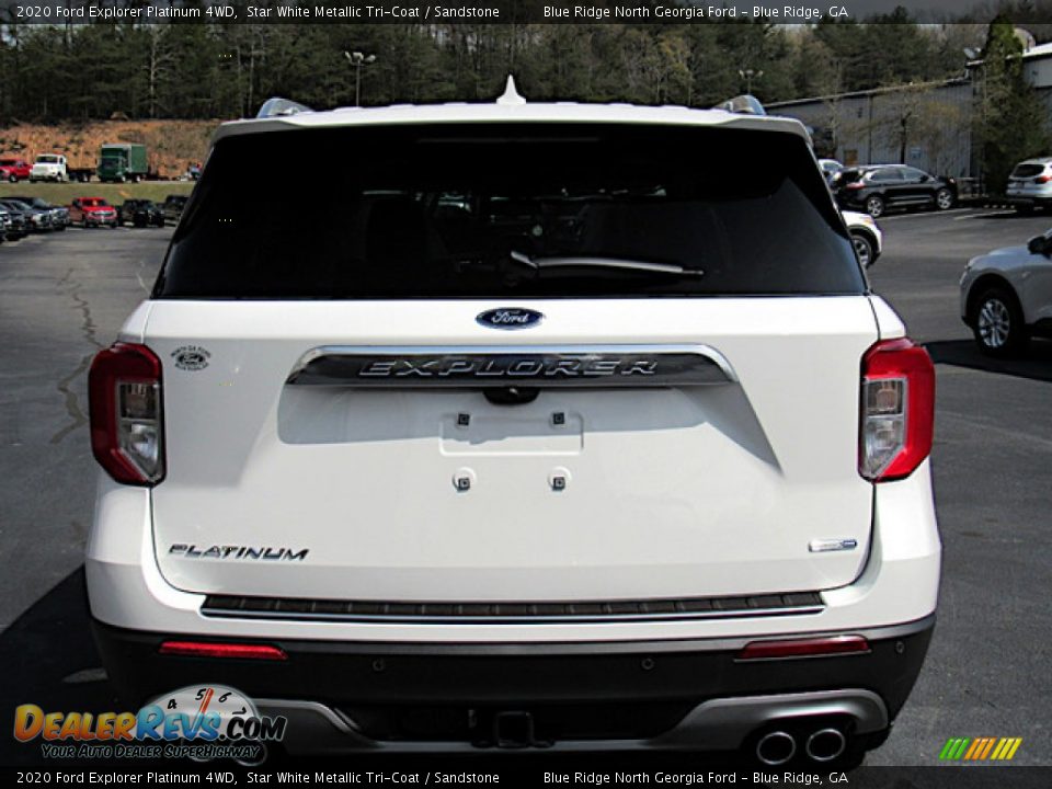 2020 Ford Explorer Platinum 4WD Star White Metallic Tri-Coat / Sandstone Photo #4