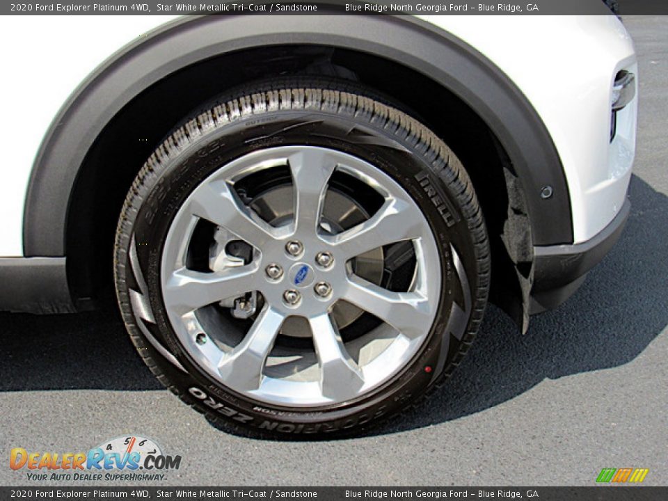 2020 Ford Explorer Platinum 4WD Star White Metallic Tri-Coat / Sandstone Photo #9