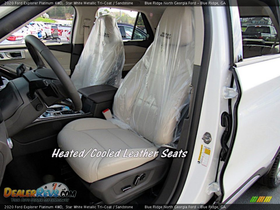 2020 Ford Explorer Platinum 4WD Star White Metallic Tri-Coat / Sandstone Photo #10